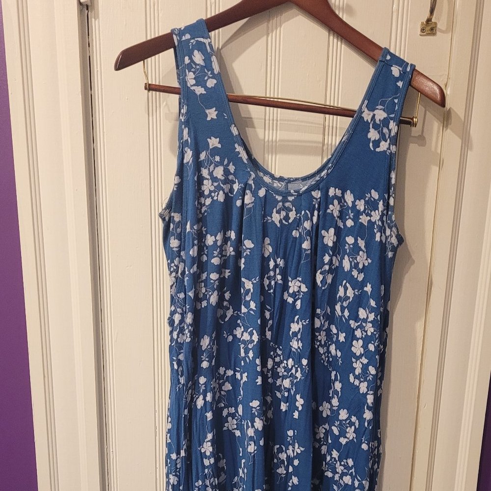 Latched Mama Pleated Dress Teal Floral